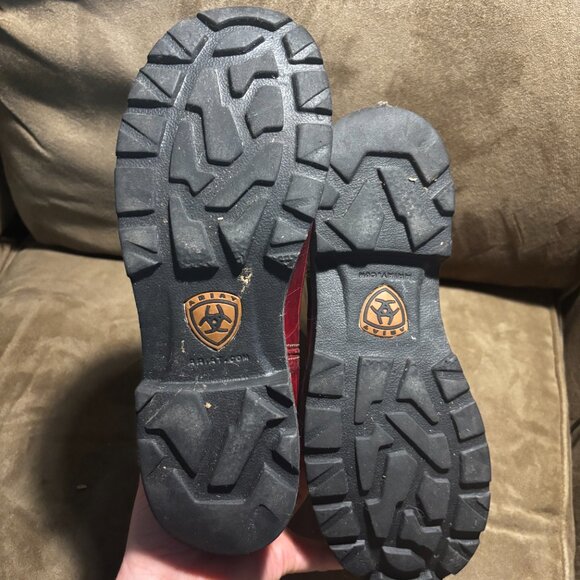 Ariat Fatbaby Red and Cream Alligator Print Western Boot - Size 8.5 - Picture 4 of 7